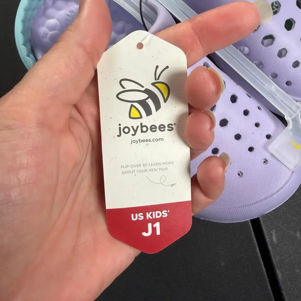 Joybees Active Clogs Girls Size 1Y Lilac Sky Blue NWT